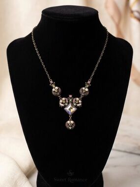 Sweet Romance Iridescent Crystal Necklace